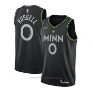 Maglia Minnesota Timberwolves D'angelo Russell #0 Citta 2020-21 Nero