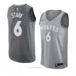 Maglia Minnesota Timberwolves Jonathan Stark #6 Citta 2018 Grigio