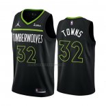 Maglia Minnesota Timberwolves Karl-Anthony Towns #32 Statement 2022-23 Nero