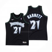 Maglia Minnesota Timberwolves Kevin Garnett NO 21 Classic Nero