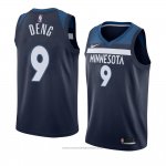 Maglia Minnesota Timberwolves Luol Deng #9 Icon 2018 Blu