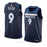 Maglia Minnesota Timberwolves Luol Deng #9 Icon 2018 Blu