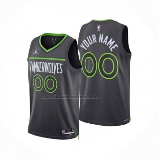 Maglia Minnesota Timberwolves Personalizzate Statement 2024-25 Grigio