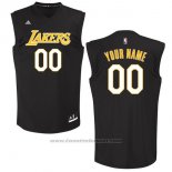 Maglia Moda Nero Los Angeles Lakers Adidas Personalizzate Nero