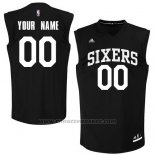 Maglia Moda Nero Philadelphia 76ers Personalizzate Nero