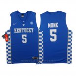 Maglia NCAA Kentucky Wildcats Malik Monk #0 Blu