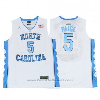 Maglia NCAA North Carolina Tar Heels Marcus Paige #5 Bianco