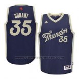 Maglia Natale 2015 Oklahoma City Thunder Kevin Durant #35 Blu