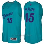 Maglia Natale 2016 Charlotte Hornets Kemba Walker #15 Blu Canard