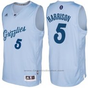 Maglia Natale 2016 Memphis Grizzlies Andrew Harrison #5 Blu