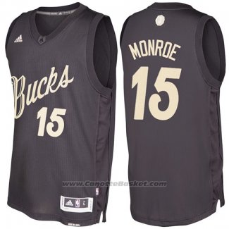 Maglia Natale 2016 Milwaukee Bucks Greg Monroe #15 Nero