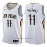 Maglia New Orleans Pelicans Jrue Holiday #11 Association 2017-18 Bianco