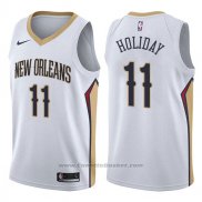Maglia New Orleans Pelicans Jrue Holiday #11 Association 2017-18 Bianco