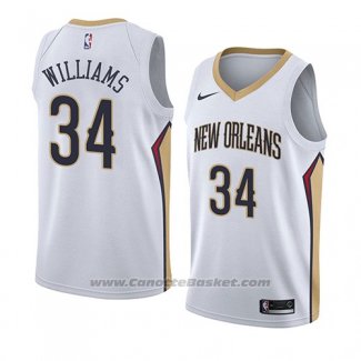 Maglia New Orleans Pelicans Kenrich Williams #34 Association 2018 Bianco