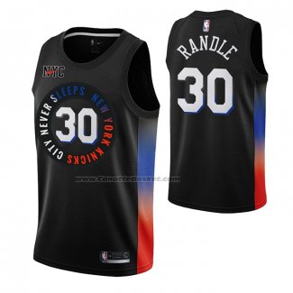 Maglia New York Knicks Julius Randl NO 30 Citta 2020-21 Nero