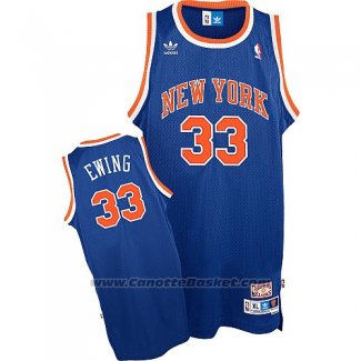 Maglia New York Knicks Patrick Ewing #33 Retro Blu