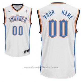 Maglia Oklahoma City Thunder Adidas Personalizzate Bianco