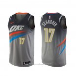 Maglia Oklahoma City Thunder Dennis Schroder #17 Citta Grigio