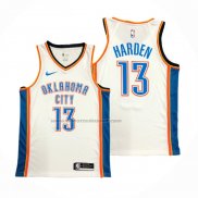 Maglia Oklahoma City Thunder James Harden NO 13 Association Bianco