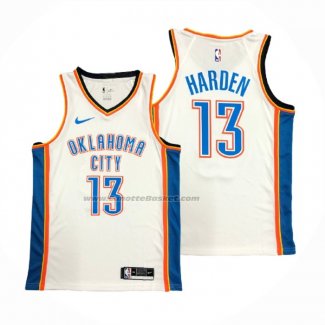 Maglia Oklahoma City Thunder James Harden NO 13 Association Bianco