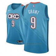 Maglia Oklahoma City Thunder Jerami Grant #9 Citta 2018-19 Blu