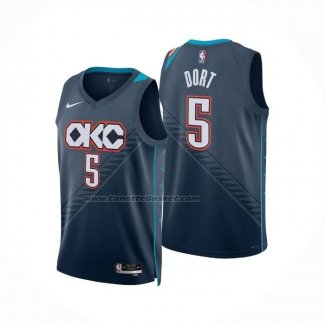Maglia Oklahoma City Thunder Luguentz Dort No 5 Citta 2025-26 Blu