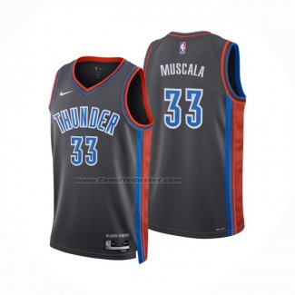 Maglia Oklahoma City Thunder Mike Muscala #33 Citta 2022-23 Grigio