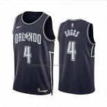 Maglia Orlando Magic Jalen Suggs #4 Citta 2023-24 Blu