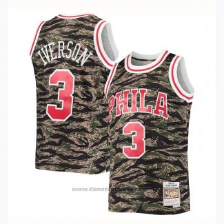 Maglia Philadelphia 76ers Allen Iverson #3 Hardwood Classics 1996-97 Camuffamento