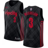 Maglia Portland Trail Blazers C.J. McCollum #3 Citta Nero