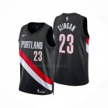 Maglia Portland Trail Blazers Donovan Clingan No 23 Icon 2025-26 Nero
