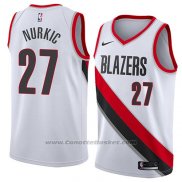 Maglia Portland Trail Blazers Jusuf Nurkic #27 Association 2018 Bianco