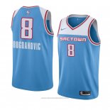 Maglia Sacramento Kings Bogdan Bogdanovic #8 Citta 2018-19 Blu