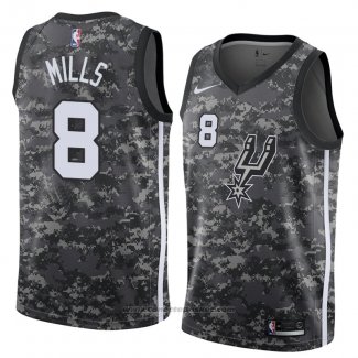 Maglia San Antonio Spurs Patty Mills #8 Citta 2018 Grigio