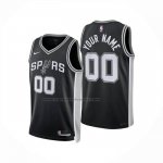 Maglia San Antonio Spurs Personalizzate Icon 2024-25 Nero
