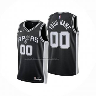 Maglia San Antonio Spurs Personalizzate Icon 2024-25 Nero