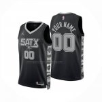 Maglia San Antonio Spurs Personalizzate Statement 2024-25 Nero