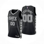 Maglia San Antonio Spurs Personalizzate Statement 2024-25 Nero