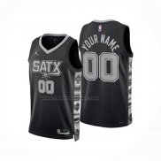 Maglia San Antonio Spurs Personalizzate Statement 2024-25 Nero