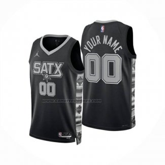 Maglia San Antonio Spurs Personalizzate Statement 2024-25 Nero