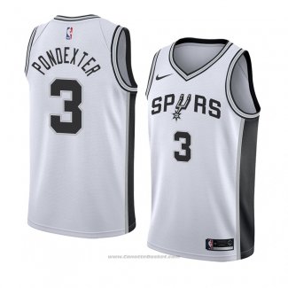 Maglia San Antonio Spurs Quincy Pondexter #3 Association 2018 Bianco