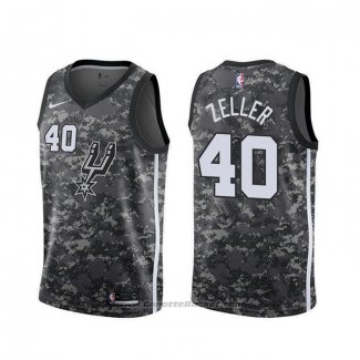 Maglia San Antonio Spurs Tyler Zeller #40 Citta Camuffamento