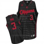 Maglia Scanalatura Moda Los Angeles Clippers Chris Paul #3 Nero