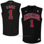 Maglia Soprannome Chicago Bulls D-Rose #1 Nero