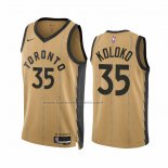 Maglia Toronto Raptors Christian Koloko #35 Citta 2023-24 Or