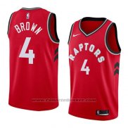 Maglia Toronto Raptors Lorenzo Brown #4 Icon 2018 Rosso