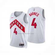 Maglia Toronto Raptors Scottie Barnes No 4 Association 2024-25 Bianco