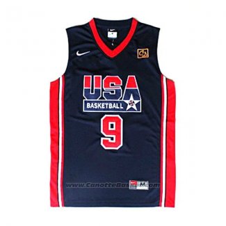 Maglia USA 1992 Michael Jordan #9 Nero