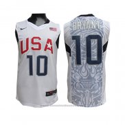 Maglia USA 2008 Kobe Bryant #10 Bianco