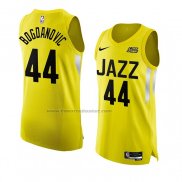 Maglia Utah Jazz Bojan Bogdanovic NO 44 Icon Autentico 2022-23 Giallo